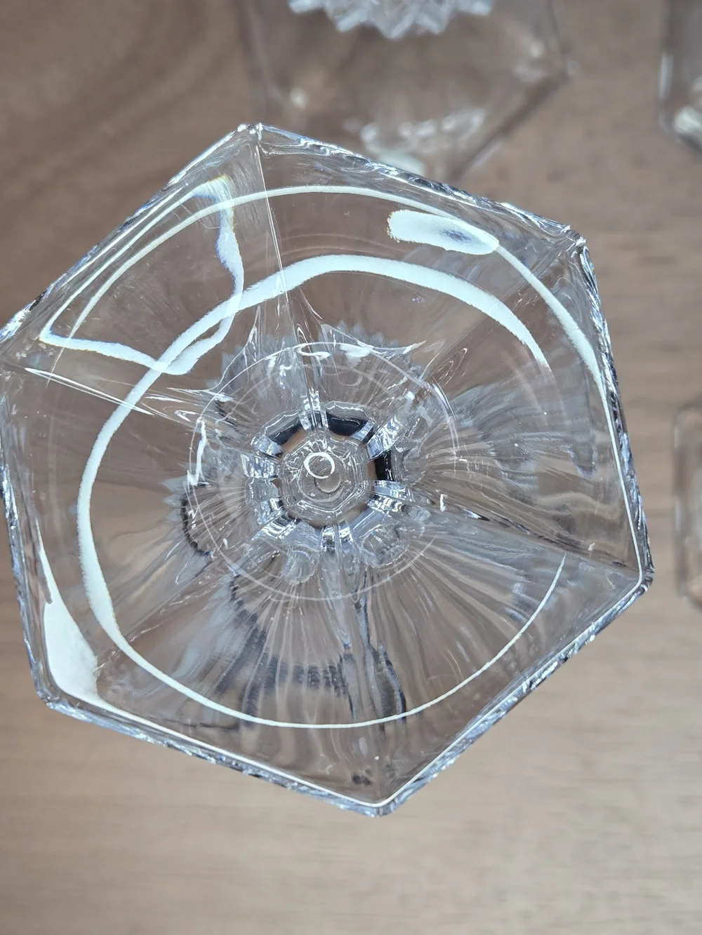 Set of 4 Vintage Fostoria Heritage Clear Crystal Wine Goblets Glasses